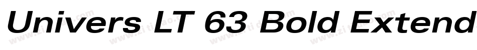 Univers LT 63 Bold Extended字体转换